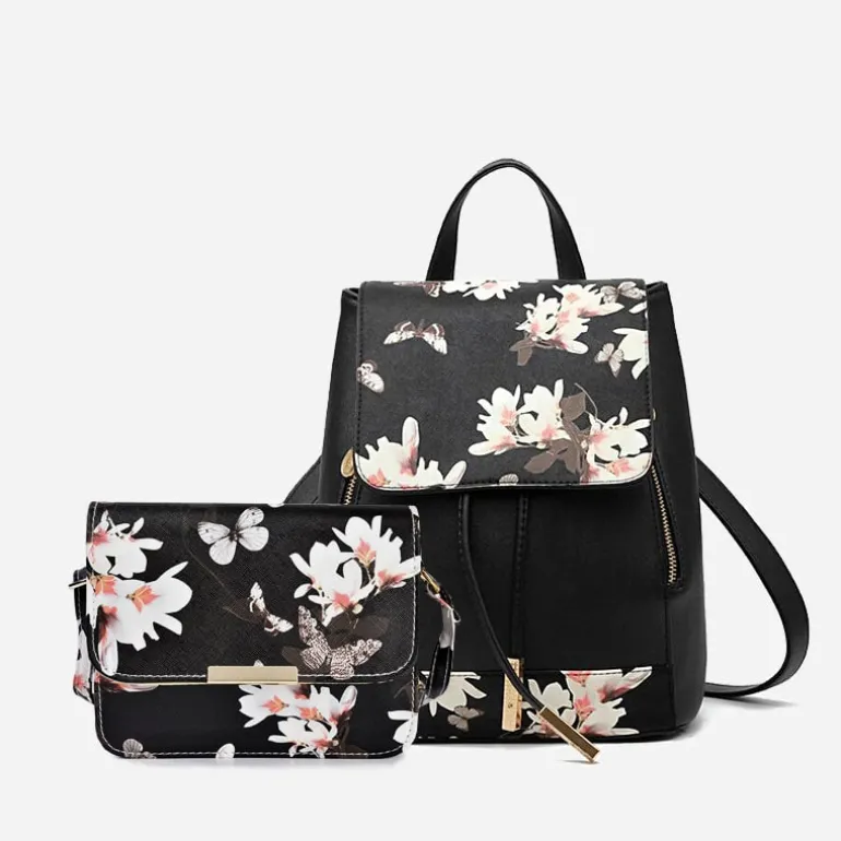 Sac à dos uni noir ou floral avec assorti^Sac Bandoulière Best