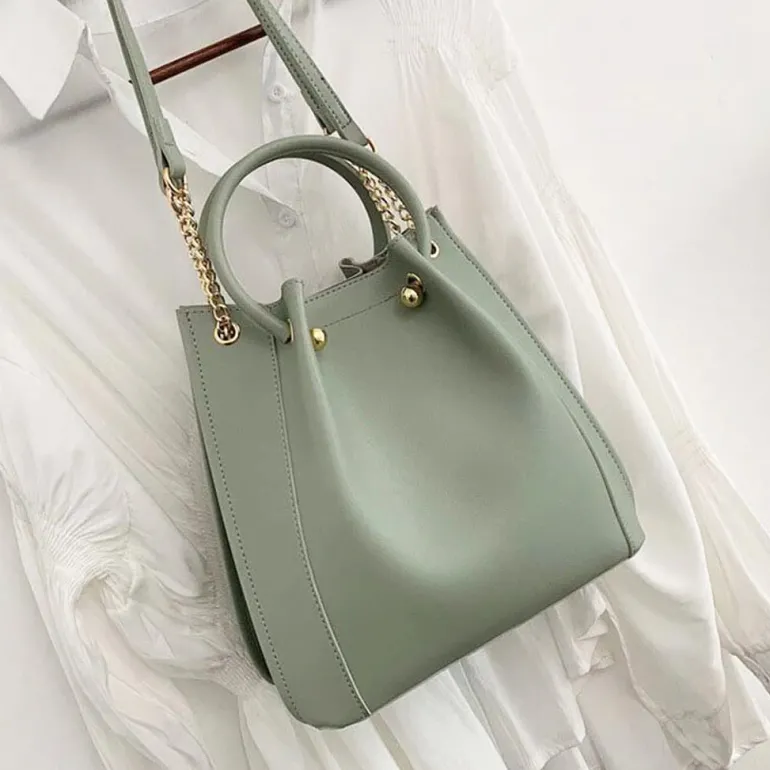 Sac à main plissé façon sac seau avec chaîne et dorure^Sac Bandoulière Store