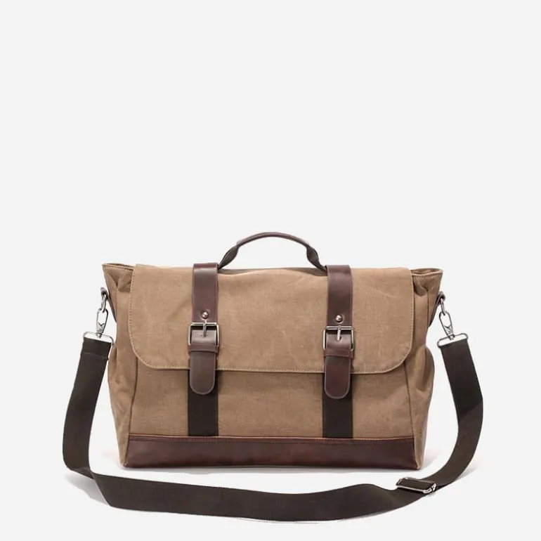 Sac besace pour homme en toile avec bandoulière et poignée^Sac Bandoulière Outlet