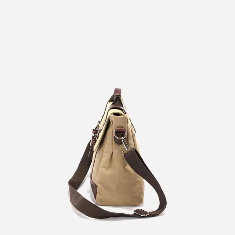 Sac besace pour homme en toile avec bandoulière et poignée^Sac Bandoulière Outlet