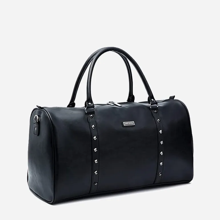 Sac voyage 48h et sac weekend en cuir noir clouté^Sac Bandoulière Shop