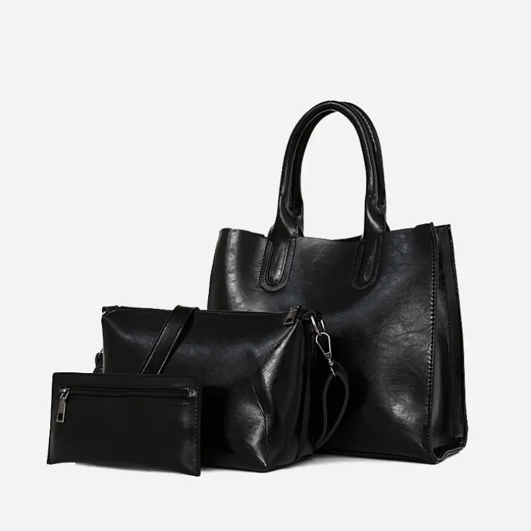 Set de sacs cuir pour femme et petite maroquinerie assortie^Sac Bandoulière New
